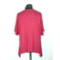 Tunika KIMONO dzianinowa z wydłużonymi bokami - bordowa